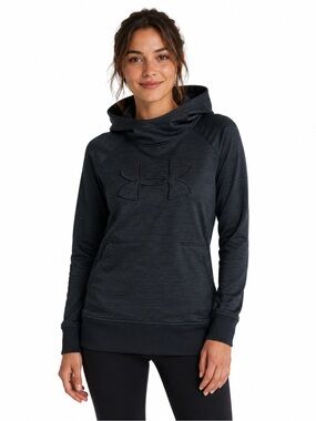 Under Armour Women's Charcoal Hooded Pullover Sweatshirt Size Small Comfy